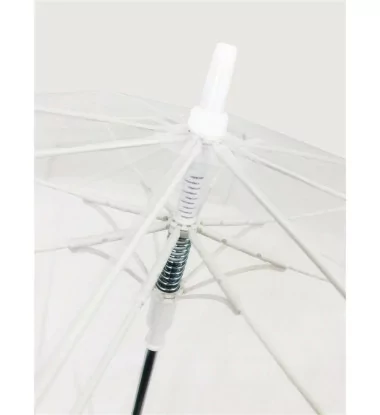 parapluie de golf transparent avec bordure blanche
