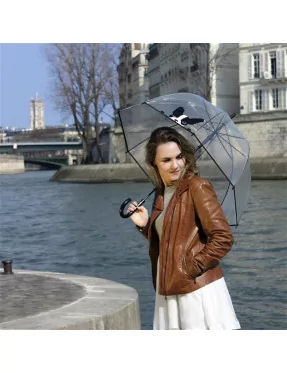 Smati parapluie femme transparent à motif chien