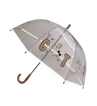 parapluie enfant transparent chat