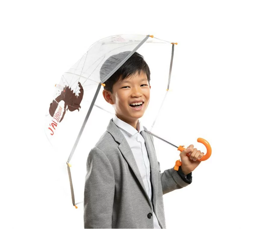 Smati parapluie enfant transparent dinosaure