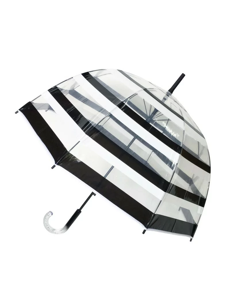 Smati parapluie long transparent automatique à rayure