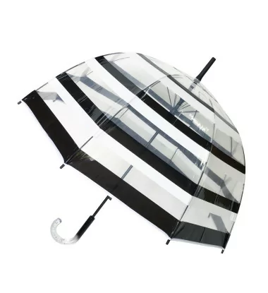 Smati parapluie long transparent automatique à rayure