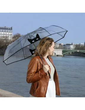 Smati petit parapluie transparent automatique chat