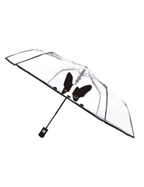 Smati parapluie transparent pliable à motif chien
