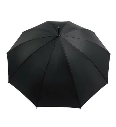 smati parapluie noir résistant au vent poignée bois évènement