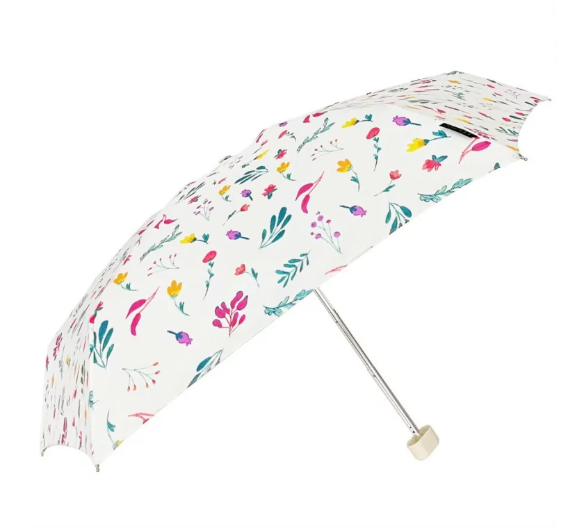 Smati parapluie de poche blanc à motif floral