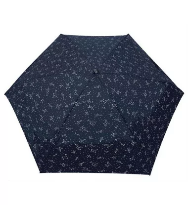 Smati mini parapluie bleu avec constellation argentée