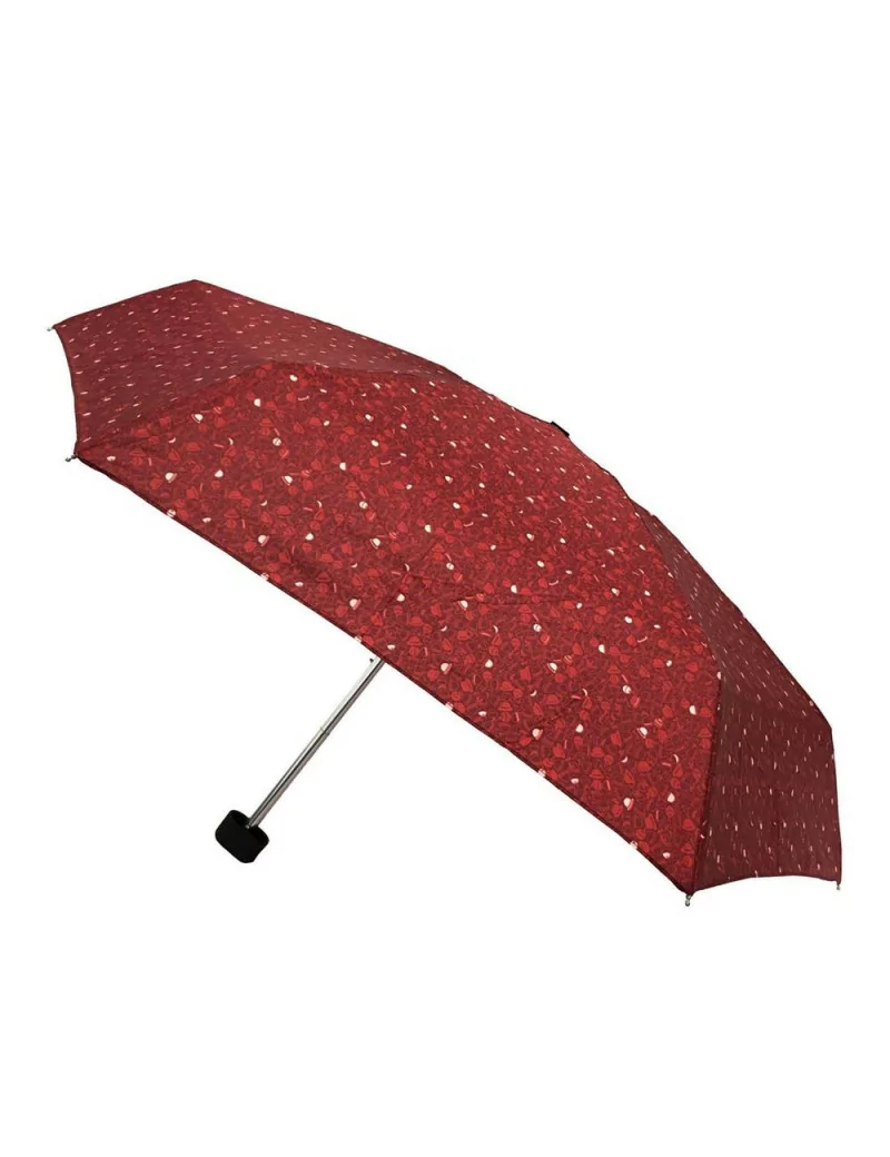 Smati parapluie de poche Magritte rouge grenat