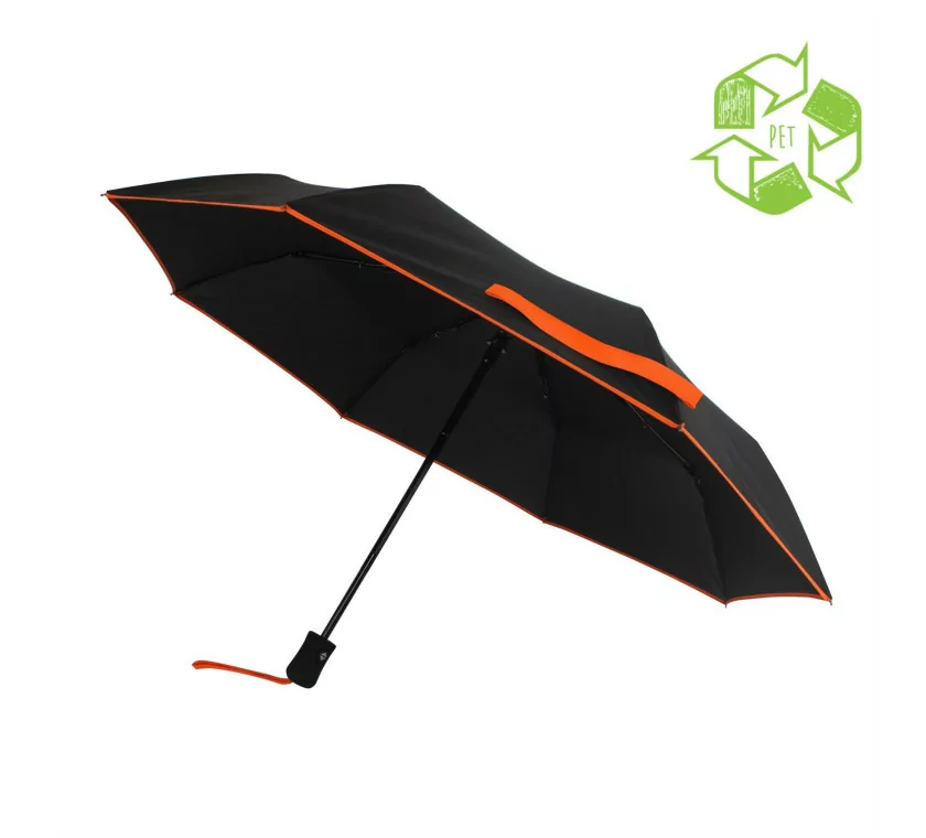 Smati petit parapluie pliant écologique orange