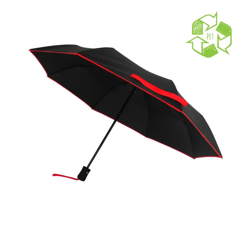 Smati petit parapluie pliant écologique rouge