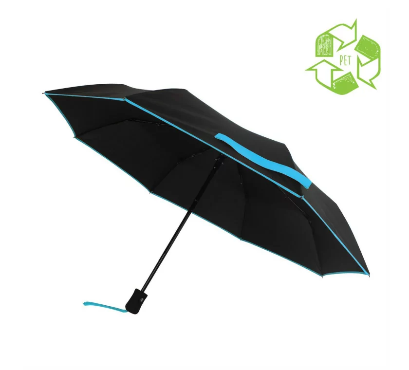 Smati petit parapluie pliant écologique turquoise