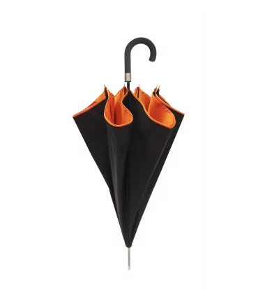 Smati parapluie original double toile noir et orange
