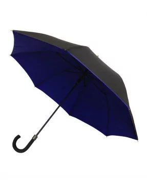 Smati grand parapluie double toile bleu électrique