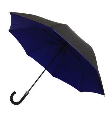 Smati grand parapluie double toile bleu électrique
