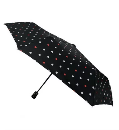 Smati petit parapluie automatique à pois et nuage rouge