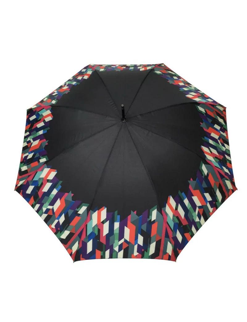 parapluie long femme à motif géométrique