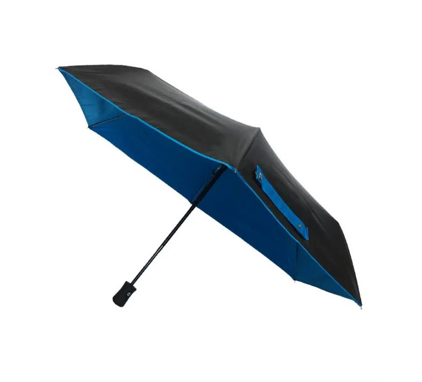 Smati petit parapluie automatique noir et bleu anti-UV