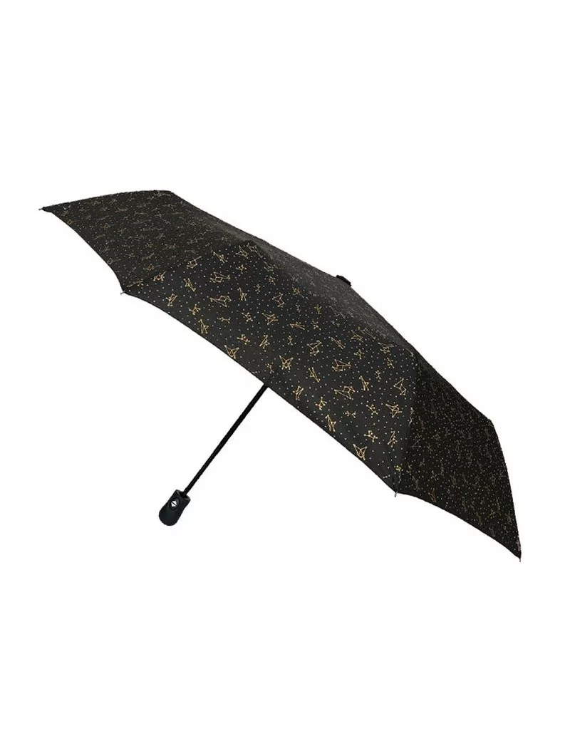 Smati parapluie pliant noir avec constellation dorée