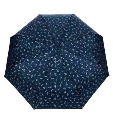 Smati parapluie pliant bleu avec constellation argentée