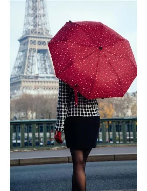 Smati petit parapluie femme Magritte rouge grenat