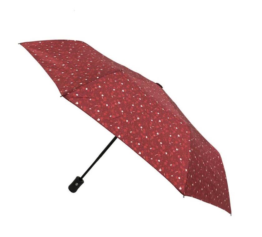 Smati petit parapluie femme Magritte rouge grenat Smati petit parapluie femme Magritte rouge grenat