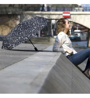 Smati parapluie femme pliant avec notes de musique