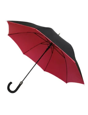 Smati parapluie original double toile noir et rouge