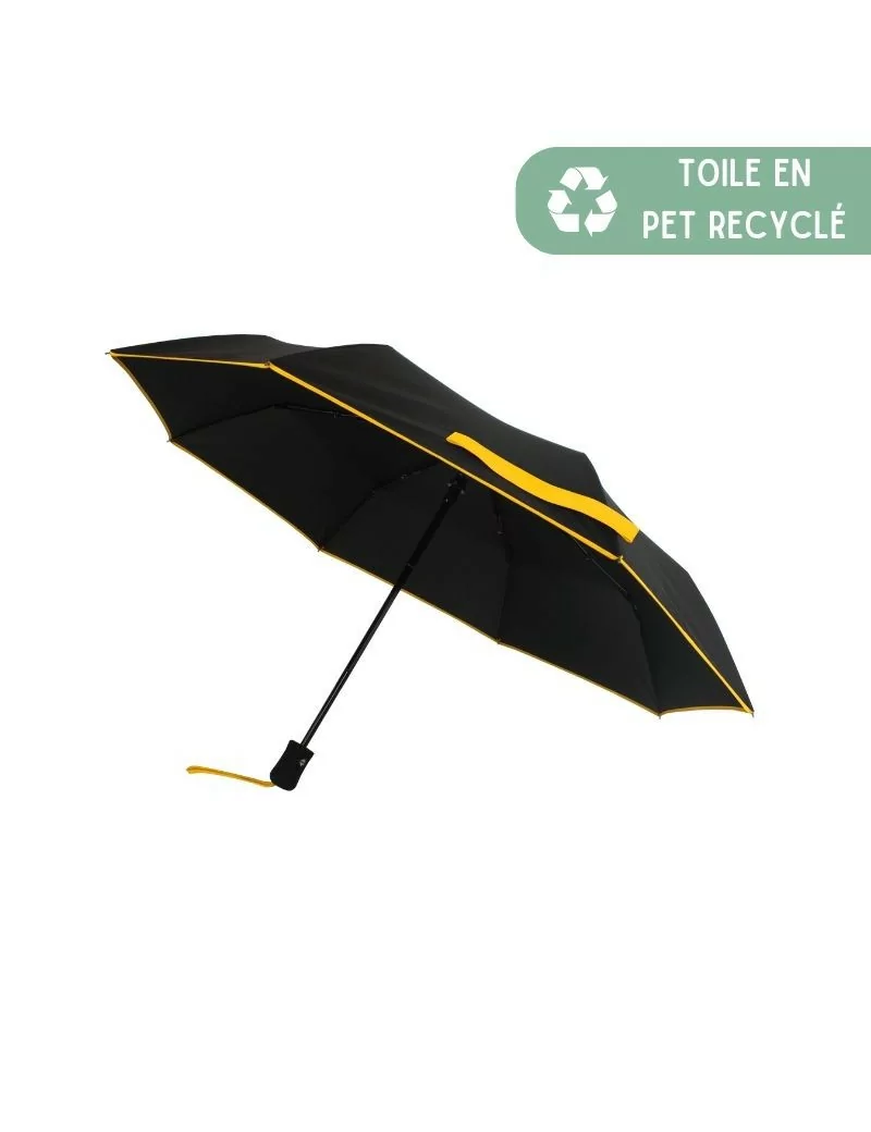 Smati petit parapluie pliant écologique jaune