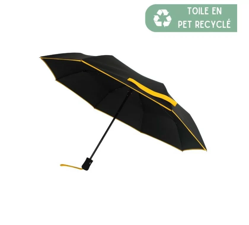 Smati petit parapluie pliant écologique jaune