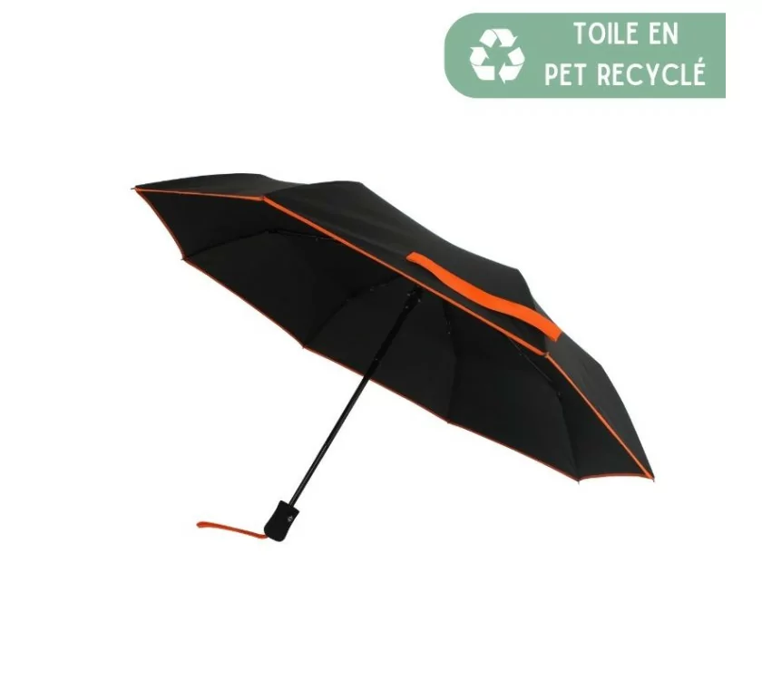 Smati petit parapluie pliant écologique orange