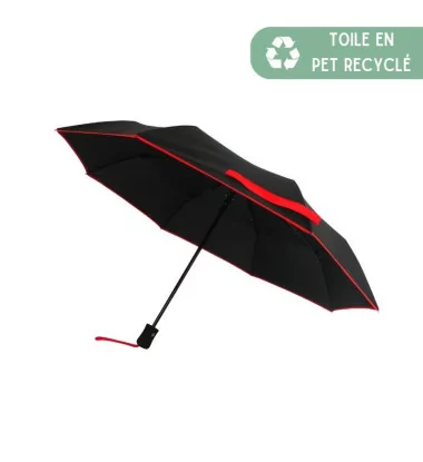 Smati petit parapluie pliant écologique rouge