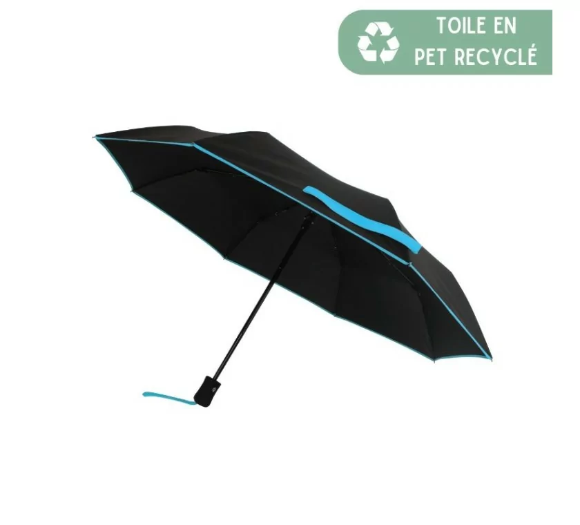Smati petit parapluie pliant écologique turquoise