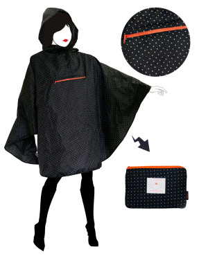 Poncho femme chat noir