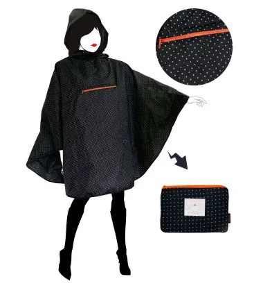 Poncho femme pois nuage