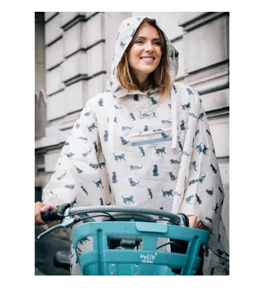 Poncho femme chat noir