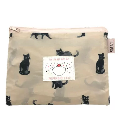 Poncho femme chat noir