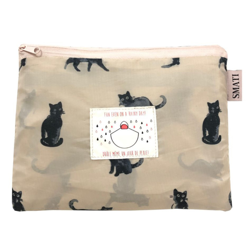 Poncho femme chat noir