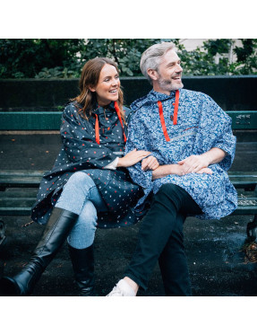 Poncho femme pois nuage