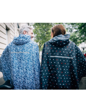 Poncho femme pois nuage