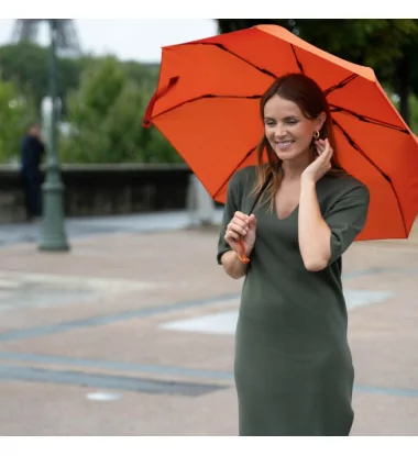 Petit Parapluie écologique automatique cognac mist