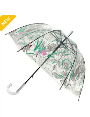 parapluie transparent cloche perroquet