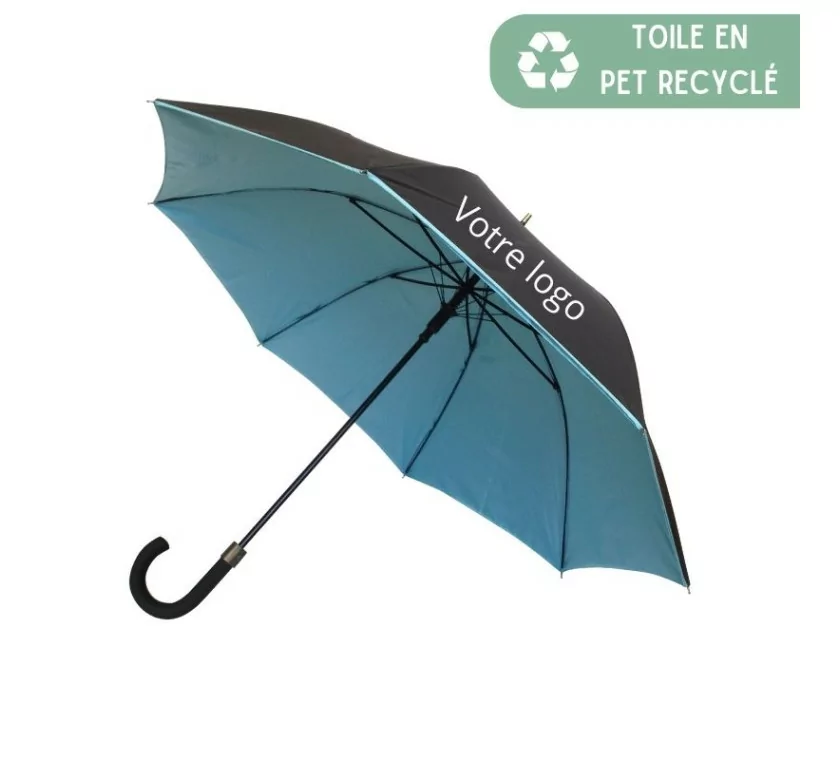 Smati parapluie personnalisé en double toile turquoise
