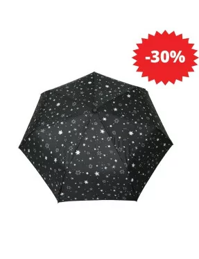 Smati petit parapluie noir avec étoiles blanches