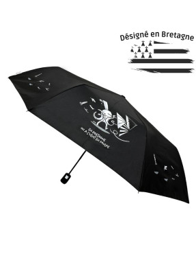 Smati petit parapluie automatique poulpes noir désigné en Bretagne