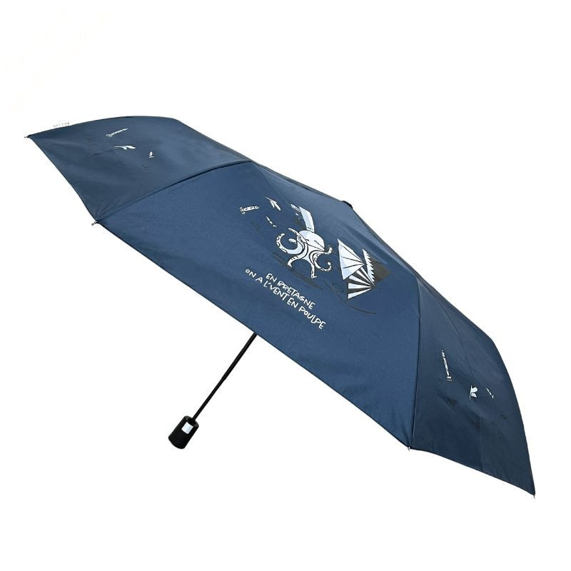 Smati petit parapluie automatique poulpes noir désigné en Bretagne Smati petit parapluie automatique poulpes noir désigné en Bretagne