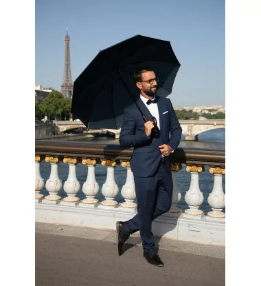 Smati parapluie long pour homme bleu marine