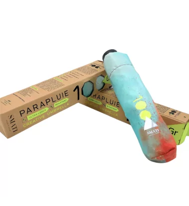 parapluie 100g Smati aurore céleste bleu orange poids plume anti uv