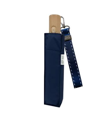 Petit Parapluie écologique automatique bleu marine