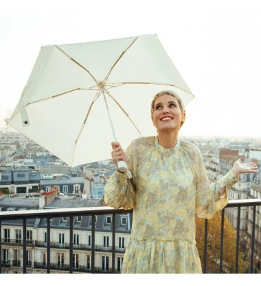 mini parapluie anti UV ivoire