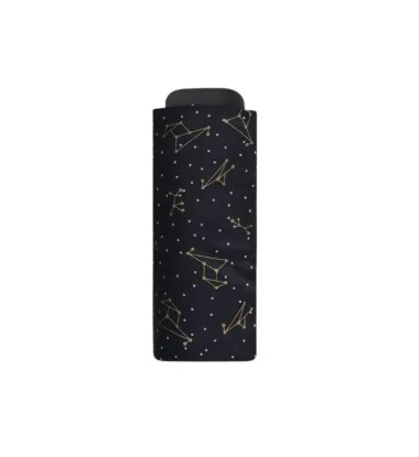 Smati mini parapluie noir avec constellation dorée